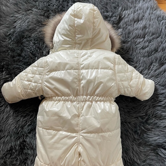Baby snowsuit bunting with removable wool lining 0-6 months - Picture 2 of 3